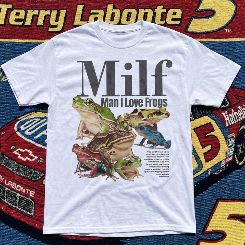Funny Frog T Shirt Man I Love Frogs Milf Parody Graphic Tee